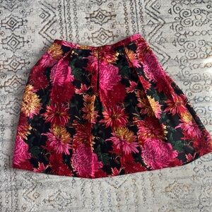 NEW Talbots Petites Pure Silk Floral Pleated Skirt